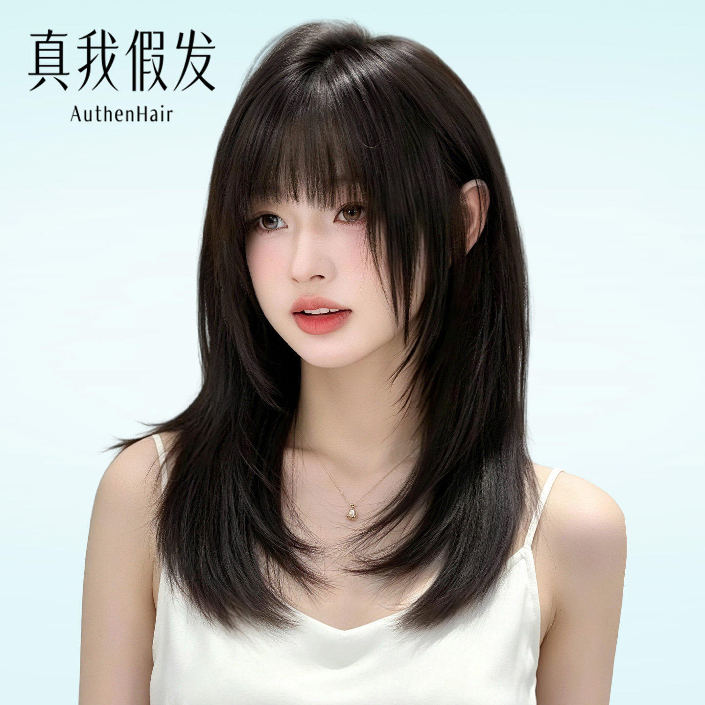 假发女真人发丝漫画层次锁骨发