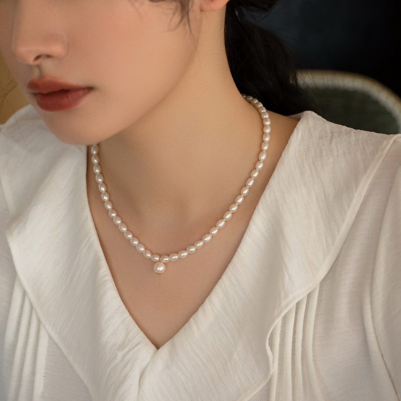 AOILDLLI简约气质淡水珍珠项链锁骨链脖子颈链珠宝首饰礼物高级感