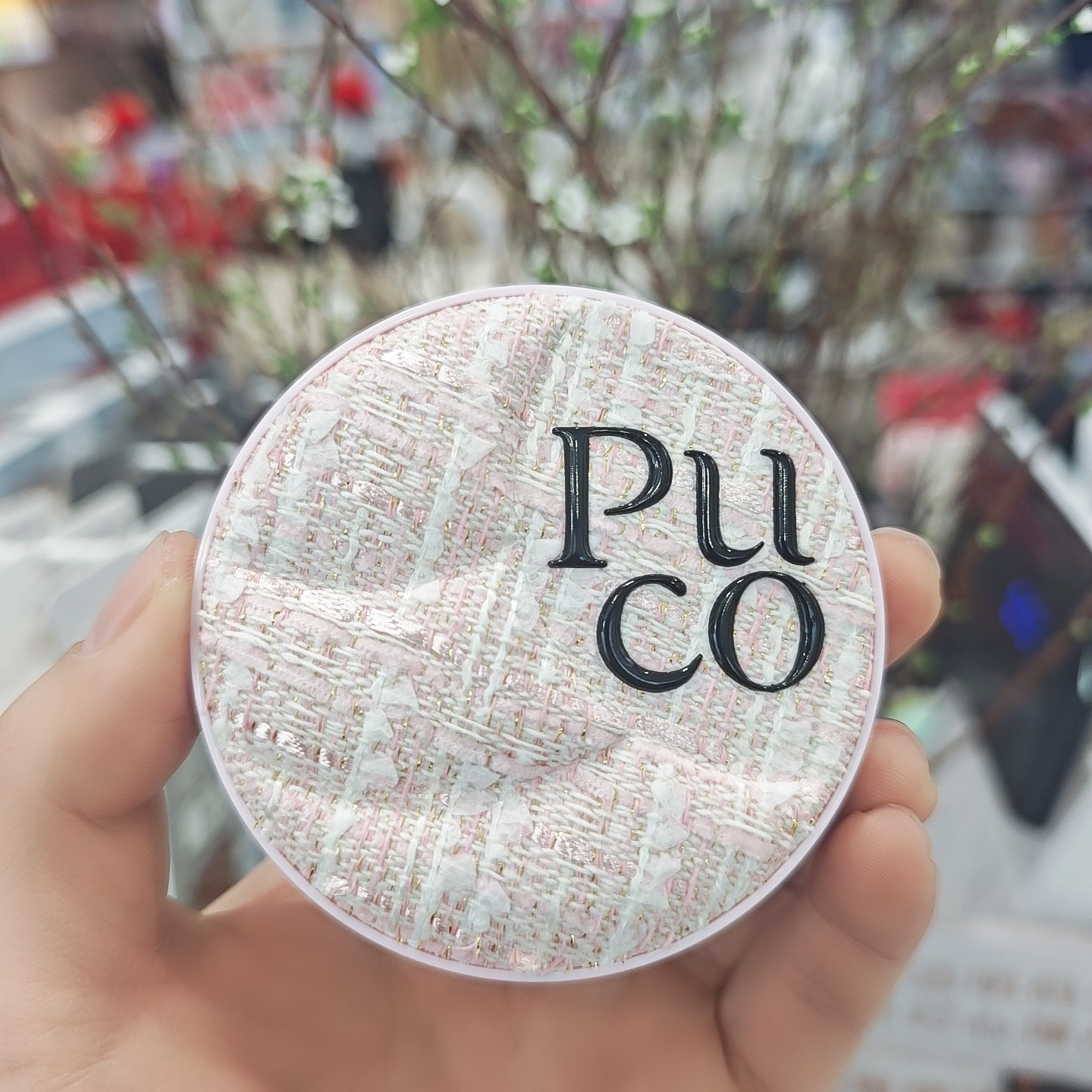 美颜暴击】PUCO滤镜粉饼柔焦防水防汗控油持妆轻透春日粉色气垫