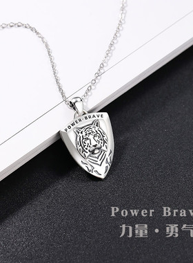 小众设计老虎项链男潮百搭个性霸气男士本命年虎年复古风吊坠ins