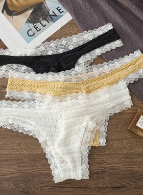 男士内裤蕾丝花边性感小三角内裤可爱风低腰透气内裤男生高弹内裤
