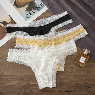 男士内裤蕾丝花边性感小三角内裤可爱风低腰透气内裤男生高弹内裤