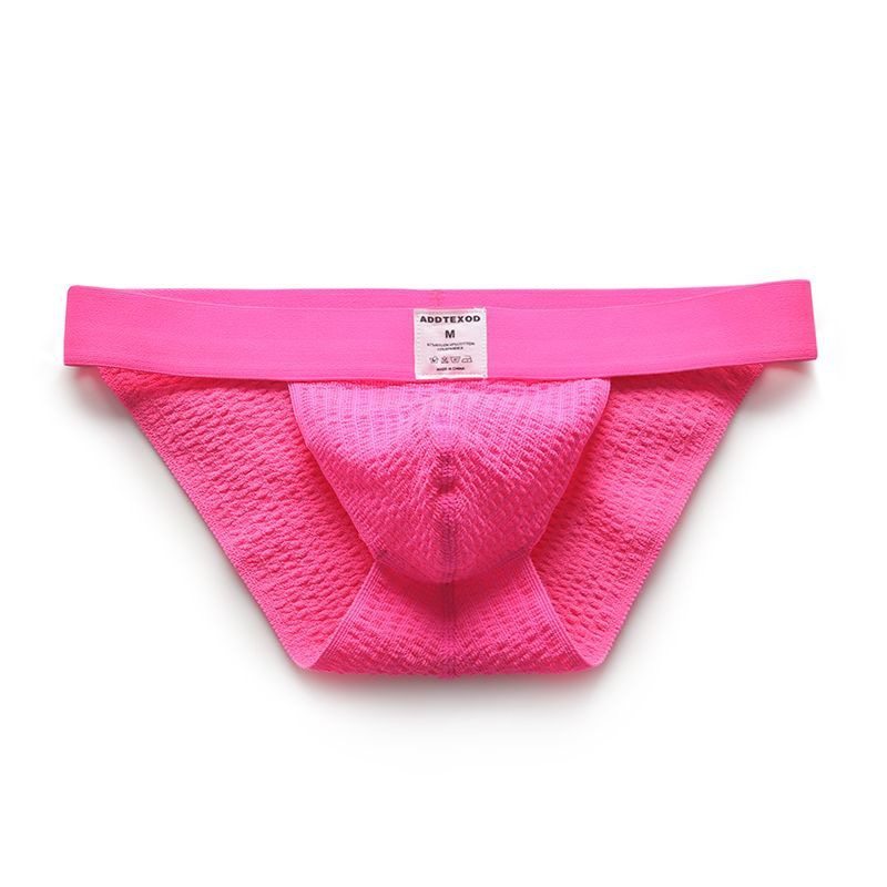 男士高叉三角内裤性感低腰纯色编织网孔舒适透气个性运动三角裤男,女士内衣/男士内衣/家居服,男平角内裤,淘宝优惠券,粉丝福利购,淘宝优惠卷