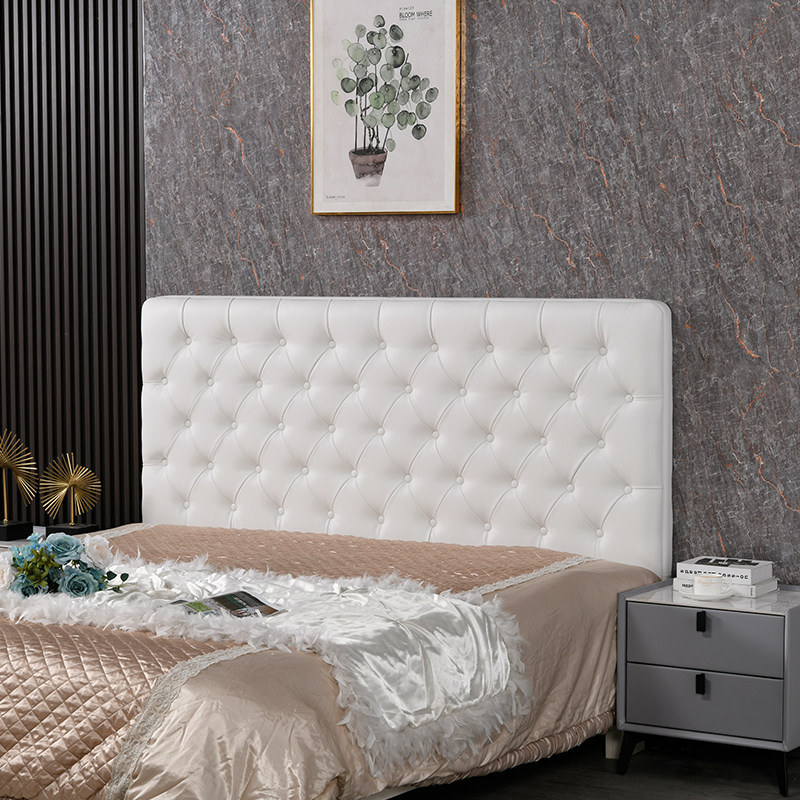 2022床头板软包单买个简约现代落地超纤皮单独床头靠背板改造定制