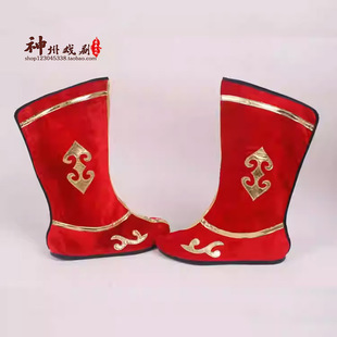 打鼓靴男女演出武侠古装鞋靴舞龙舞狮鞋子财神鞋cos网游靴子