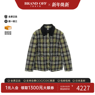 中古Burberry博柏利女S级99新Jacket夹克外套羊毛外套浅褐色正品