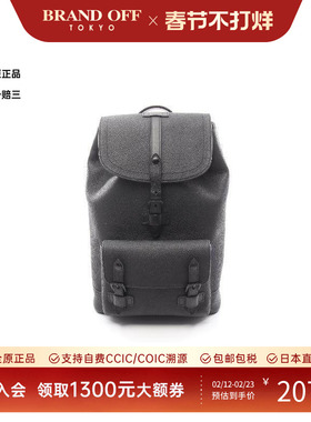 中古LV路易威登男包A级95新Christopher牛皮双肩包黑色BRANDOFF