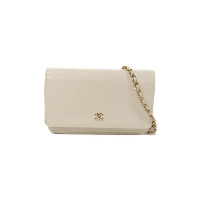 中古Chanel香奈儿女包A级95新Shoulder bag肩包牛皮斜挎包白色