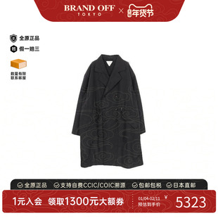中古Bottega Veneta葆蝶家男A级95新trench coat风衣尼龙外套黑色
