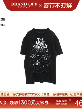 中古LV路易威登男A级95新T-shirtT恤棉上衣黑色正品时尚BRANDOFF