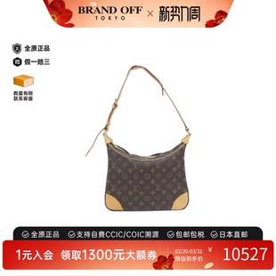 中古LV路易威登女包A级95新Boulogne牛角包老花单肩包