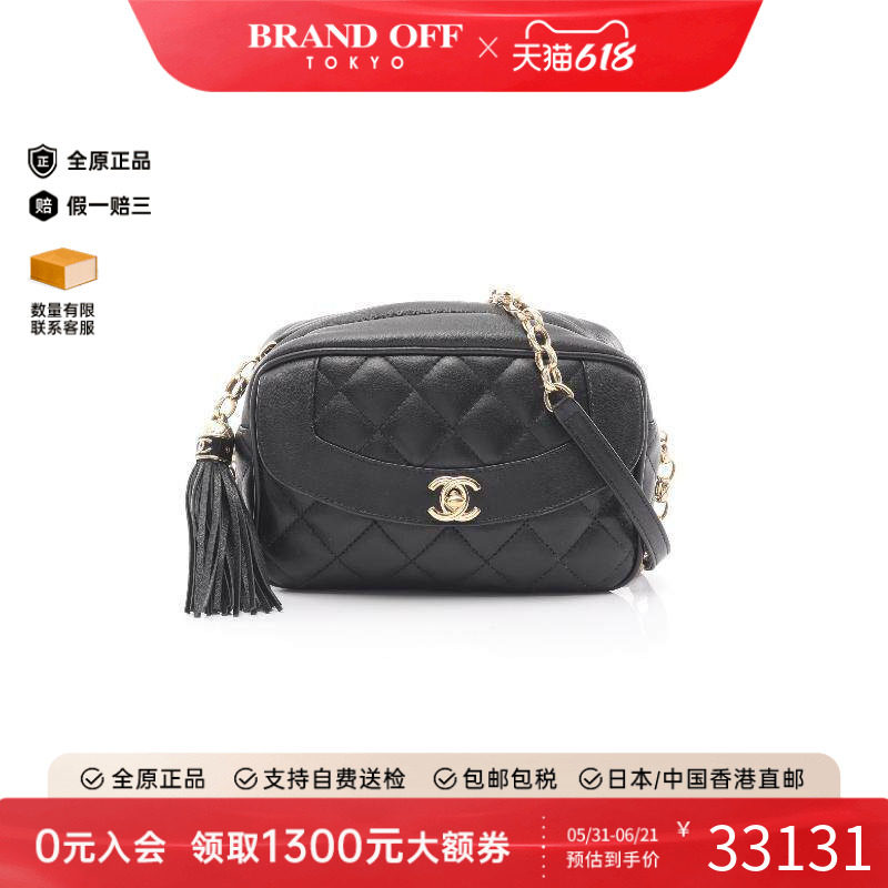 中古Chanel香奈儿女包A级95新chain shoulder链条肩带羊皮斜挎包