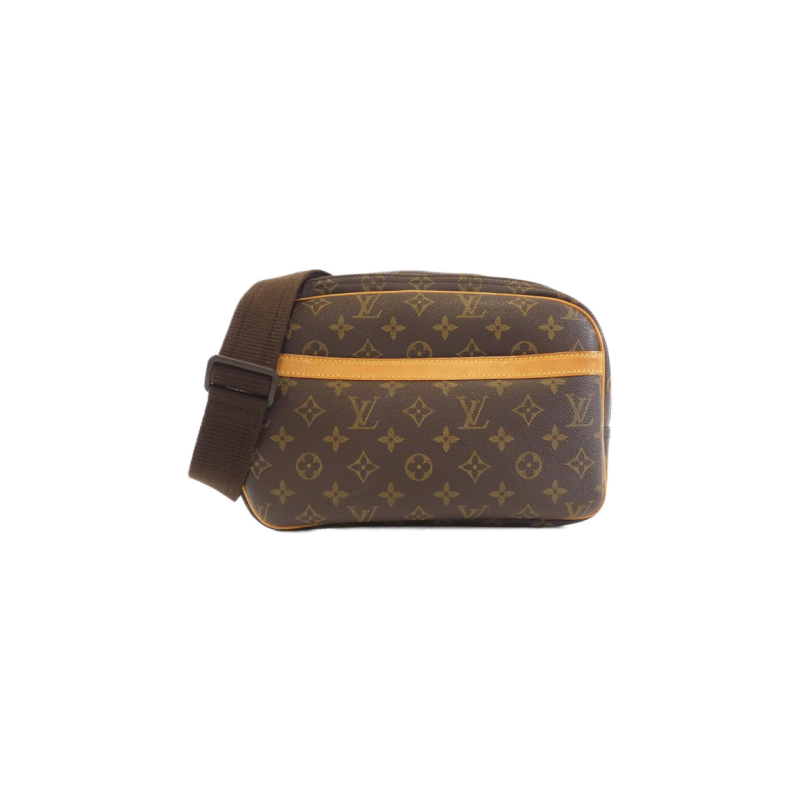 中古LV路易威登通用B级9新Monogram Reporter记者包老花斜挎包