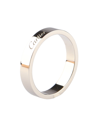 中古「95新」Cartier卡地亚C de Cartier结婚对戒4mm铂金950戒指