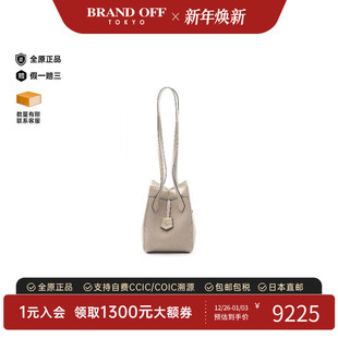 中古Fendi芬迪女包A级95新Shoulder bag肩包牛皮单肩包浅褐色
