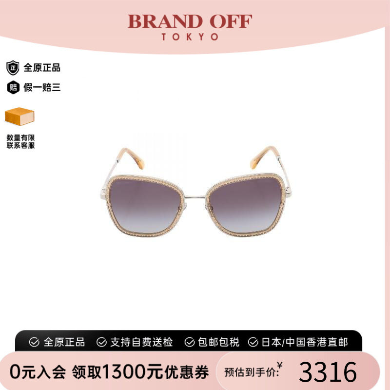 中古Chanel香奈儿女A级95新sunglasses墨镜树脂/亚克力其他银色