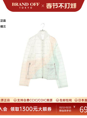 中古Hermes爱马仕男A级95新Jacket夹克外套帆布外套白色
