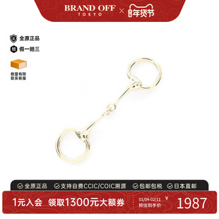 中古Hermes爱马仕女A级95新scarf ring丝巾扣树脂/亚克力其他金色