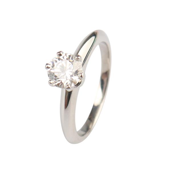 中古「95新」蒂芙尼Tiffany Setting六爪钻戒钻石铂金95053号戒指