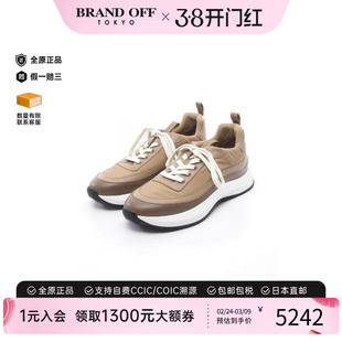 中古Hermes爱马仕男A级95新sneakers运动鞋尼龙鞋灰色