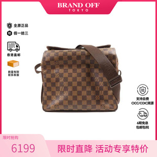 中古LV路易威登男包A级95新Shoulder 防水帆布斜挎包 bag肩包涂层