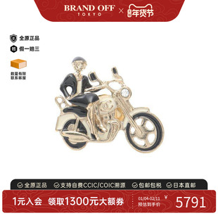 中古Chanel香奈儿女A级95新brooch胸针镀金金属胸针金色