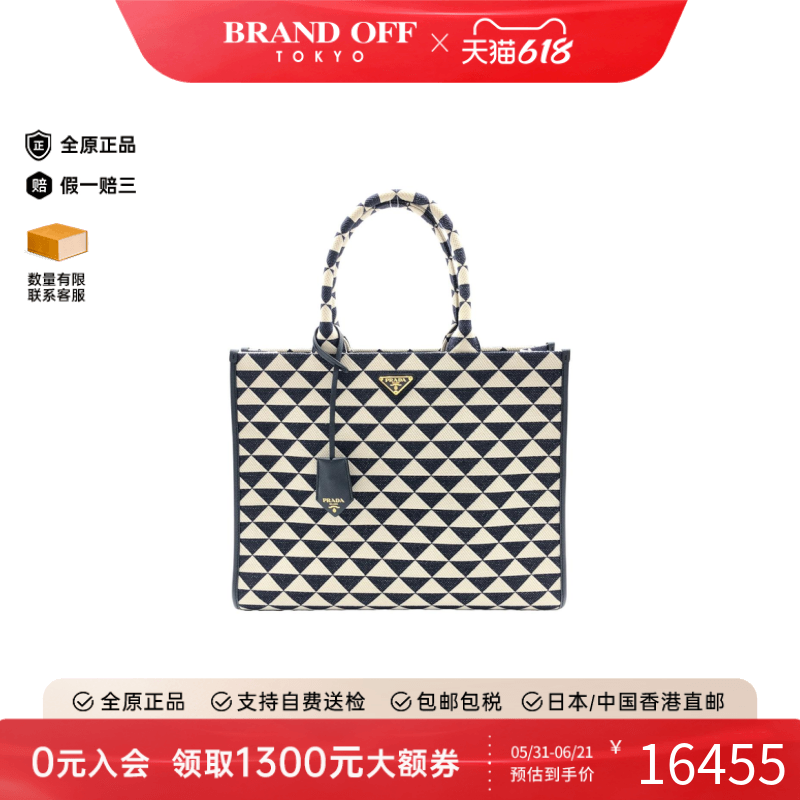 中古PRADA普拉达女包A级95新Prada 1BA356 Bag手提包正品BRANDOFF