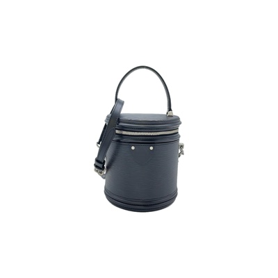 中古LV路易威登女包A级新Epi Leather Cannes圆筒包水波纹斜挎包