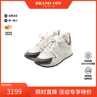 白色正品 防水帆布鞋 涂层 中古LV路易威登女B级9新sneakers运动鞋