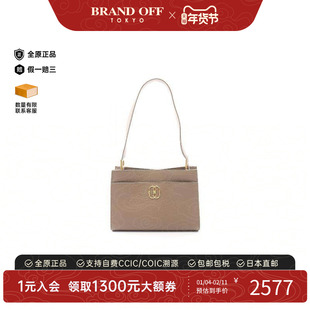 中古Bally巴利女包A级95新Shoulder bag肩包牛皮单肩包浅褐色