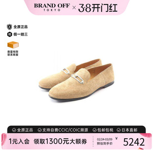 中古Hermes爱马仕男S级99新loafers乐福鞋翻毛皮 / 绒面革鞋