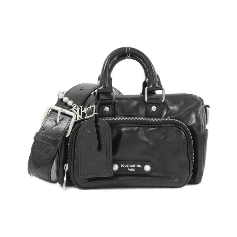 中古LV路易威登女包A级95新Keepall Cargo25旅行袋牛皮手提斜挎包