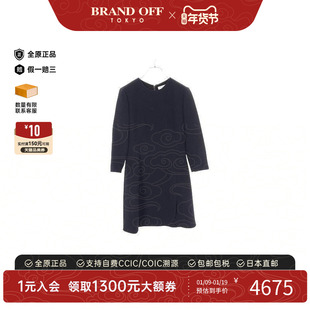 中古Dior迪奥女B级9新one piece连衣裙羊毛上衣蓝色正品BRANDOFF