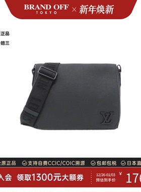 中古LV路易威登男包A级95新Aerogram Take Off邮差包小牛皮斜挎包