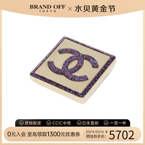 中古CHANEL香奈儿A级95新brooch胸针双c logo休闲时尚BRANDOFF