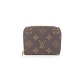 中古LV路易威登女S级99新coin case零钱包帆布零钱包棕色