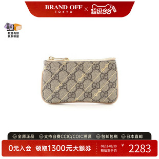 purse零钱包涂层 中古Gucci古驰女A级95新coin 防水帆布零钱包