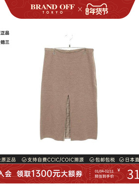 中古Fendi芬迪女B级9新skirt裙子羊毛裙子灰色
