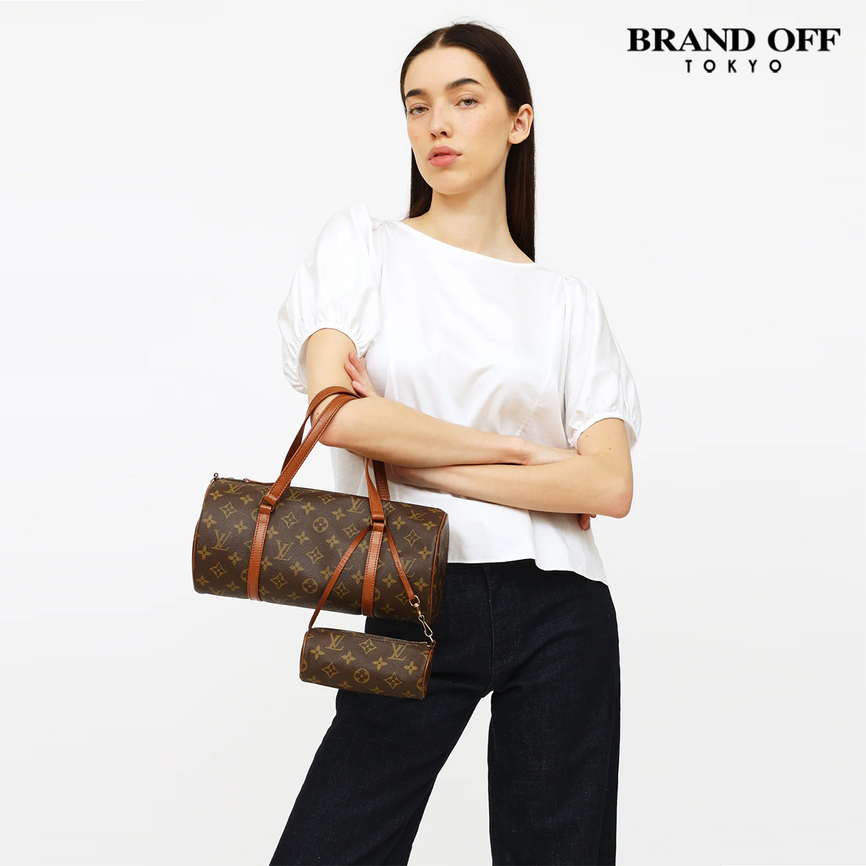 中古LV女包巴比龙手提包brandoff