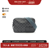 中古LV路易威登男包A级95新Messenger涂层 防水帆布斜挎包黑色