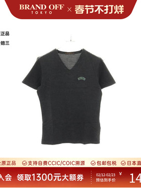 中古LV路易威登男A级95新T-shirtT恤棉上衣黑色正品时尚BRANDOFF