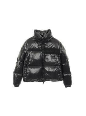 中古Moncler盟可睐女A级95新Down jacket羽绒夹克尼龙外套黑色