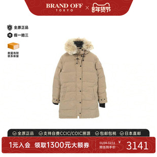 中古Canada Goose加拿大鹅女B级9新down coat羽绒服帆布外套