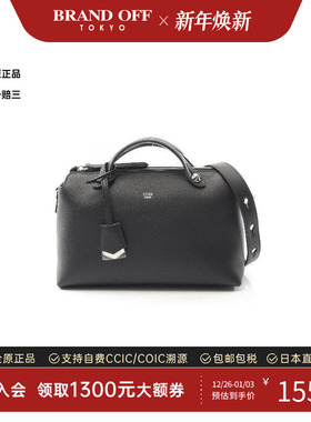 中古Fendi芬迪女包S级99新by the way牛皮斜挎包黑色高级BRANDOFF