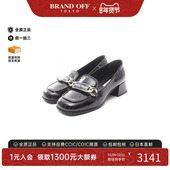 牛皮鞋 中古Miu Miu缪缪女B级9新loafers乐福鞋 黑色