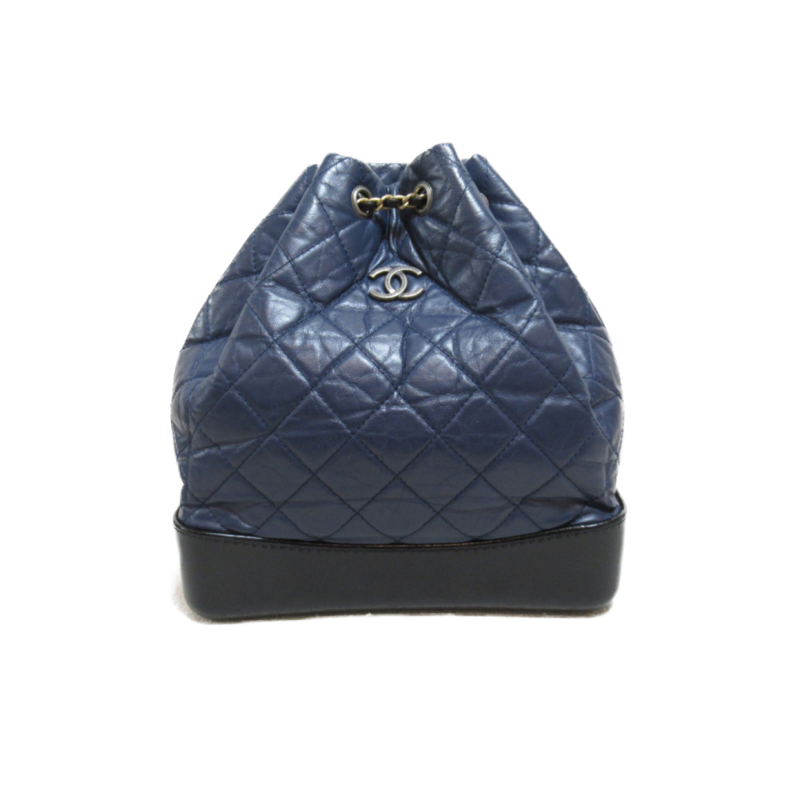 中古CHANEL香奈儿双肩包A级95新Gabrielle backpack菱格双肩包