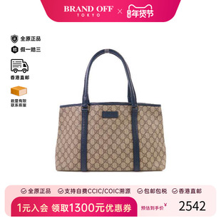中古Gucci古驰女包C级85新 Tote Bag托特包涂层/防水帆布单肩包