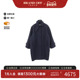 中古Ferragamo菲拉格慕女A级95新coat外套羊毛外套蓝色