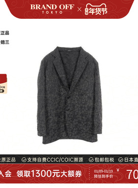 中古Hermes爱马仕女A级95新tailored jacket修身夹克帆布外套黑色