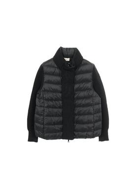 中古Moncler盟可睐女A级95新Down jacket羽绒夹克尼龙外套黑色